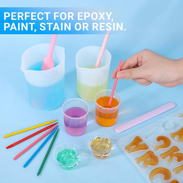 100Ml Plastic Measuring Cup - 10 Pack, 3.4Oz Disposable Mixing Cups for Liquid Measuring, Epoxy Resin Crafts, Paint Mixing, Cosmetic Making4