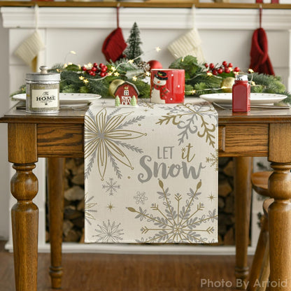 Snowflakes Winter Table Runner Home Party Decor 13X90 Inch7