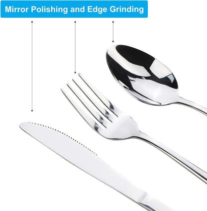Travel Utensils with Case, Stainless Steel Reusable Portable Utensils Set with Case,  Travel Silverware Set5