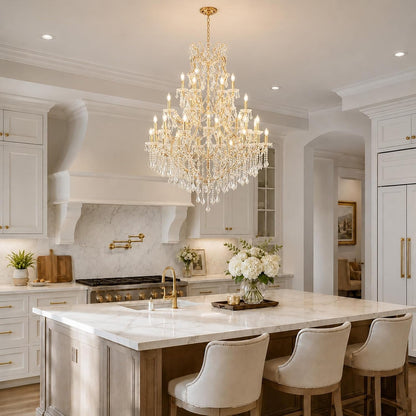 Crystal Candle Chandelier for High Ceilings,Maria Theresa Staircase Light5