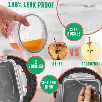 50 Pcs Large Food Storage Containers with Lids Airtight-85 OZ to Small Containers-Total 526OZ Stackable Kitchen Set -BPA Free Leak Proof Containers- Freezer Microwave Safe6