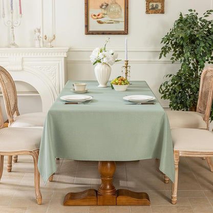 Sage Green Table Cloth Rectangle Tablecloth 60 X 104 Inches Spill-Proof Waterproof Table Cover for Dining Kitchen Room Farmhouse Home Gifts for Mothers Day Spring Summer8