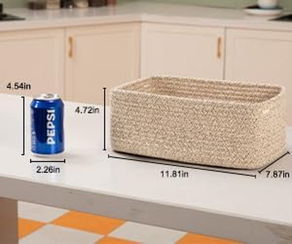 6 Pack Small Storage Baskets for Shelves, Basket for Organizing3