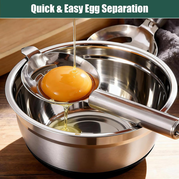 Stainless Steel Mixing Bowls Set with Lids & Silicone Base,7‑Piece Set5