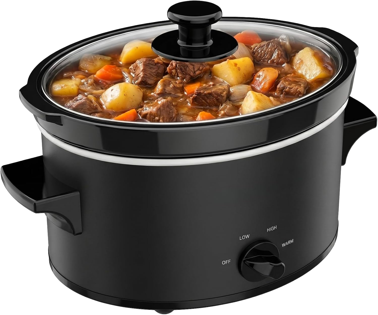 2-qt-small-slow-cooker-for-3-peoples-black-oval-dishwasher-safe-low-high-warm-3-heat-modes-stainless-steel-cooker-ceramic-pot-non-toxic