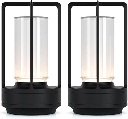 Rechargeable Cordless Small Metal Table Lamp, Stepless Dimming, 3-Color1
