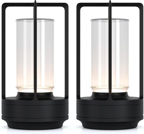 Rechargeable Cordless Small Metal Table Lamp, Stepless Dimming, 3-Color1