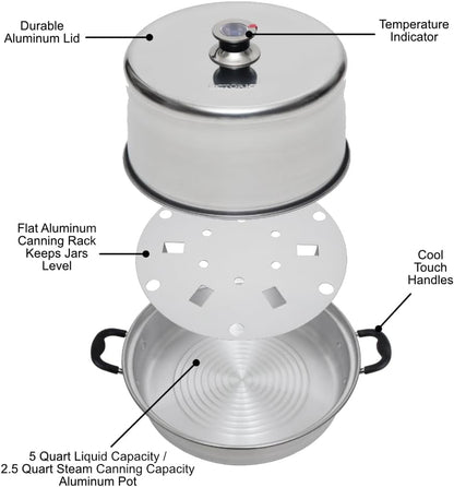Steam Canner with Temperature Indicator (Aluminum Steam Canner)5