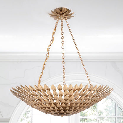 Broche 8 Light Antique Gold Chandelier8