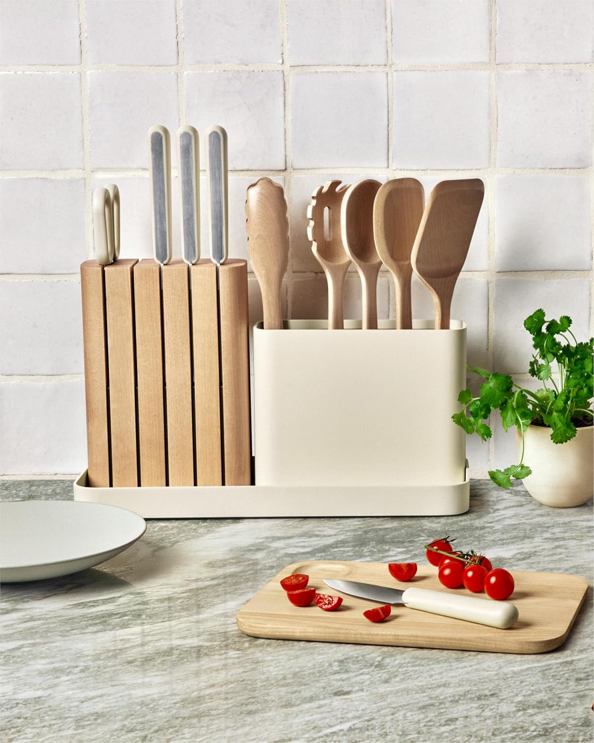 caraway-14-piece-kitchen-prep-tool-set-with-knives-utensils-knife-set-wooden-utensil-set-made-with-premium-german-steel-blades-fsc-certified-birch-wood-non-toxic-materials-grey