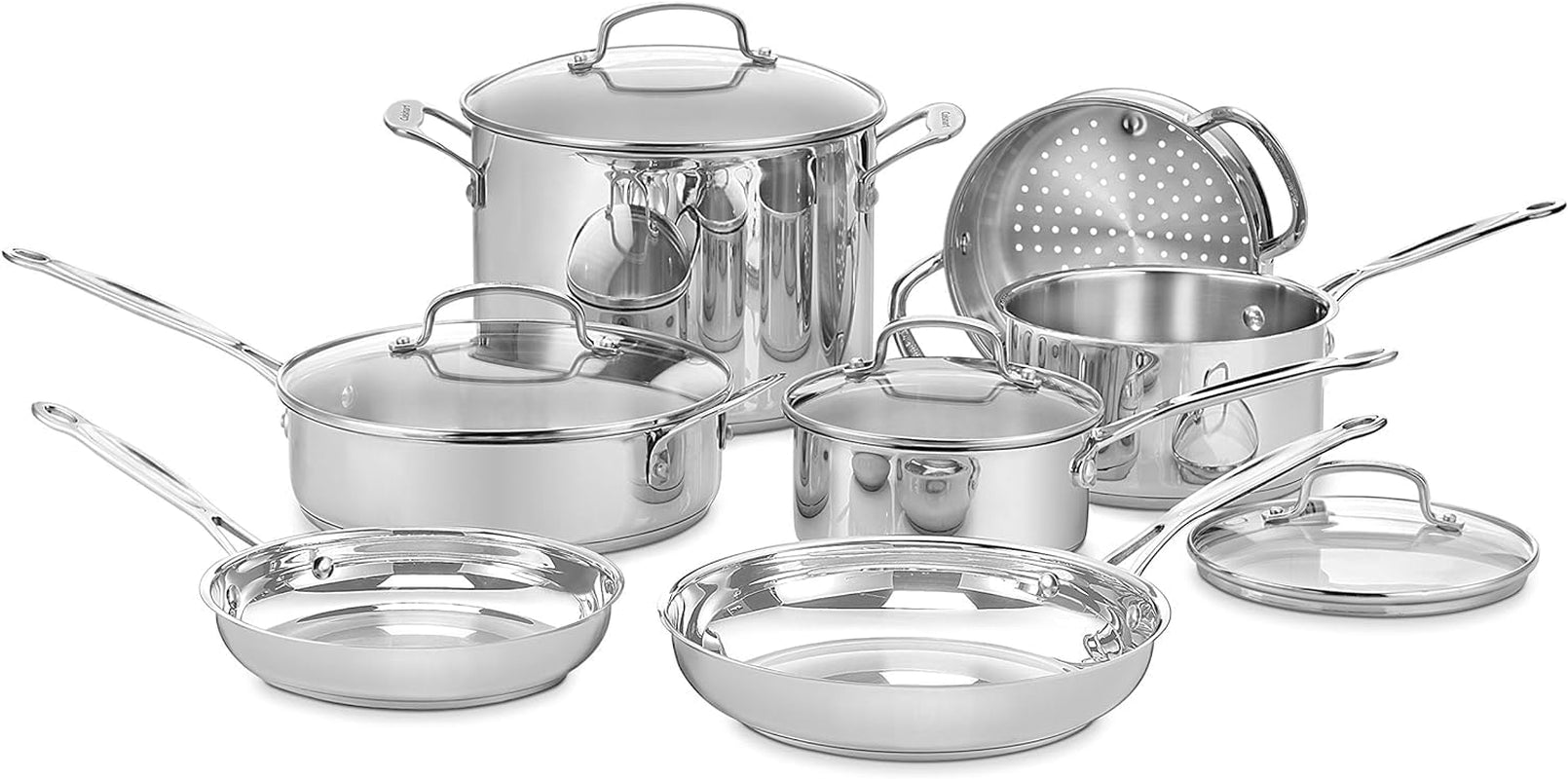 chef-s-classic-11-piece-stainless-steel-pots-and-pans-set-cookware-set-compatible-with-induction-electric-gas-cooktops-aluminum-core-for-even-heat-cool-grip-handles-dishwasher-safe-stainless-steel-cookware-set-dishwasher-safe-oven-safe-to-500-f-gas-electric-induction-compatible-77-11g