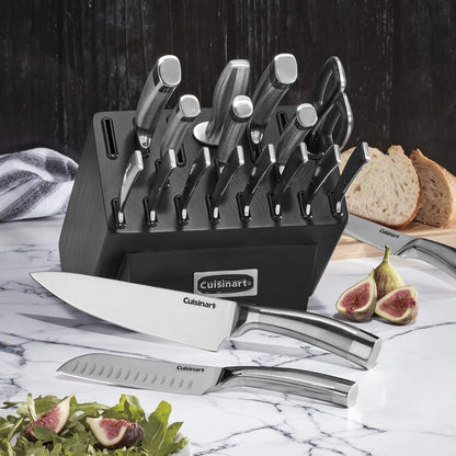 C77SS-19P Normandy 19 Piece Cutlery Block Set, Stainless Steel Ashwood Black3
