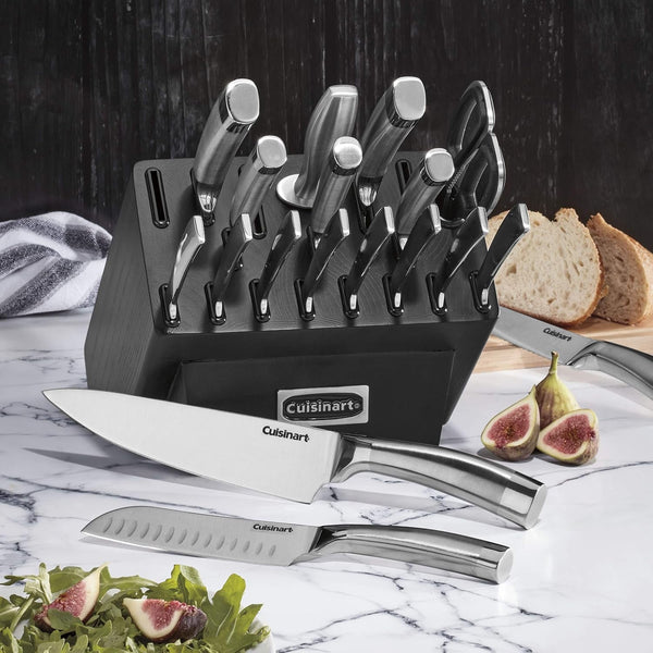 C77SS-19P Normandy 19 Piece Cutlery Block Set, Stainless Steel Ashwood Black3