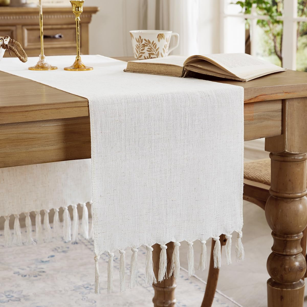 cotton-linen-table-runner-13x72-inch-off-white-with-hand-tassels