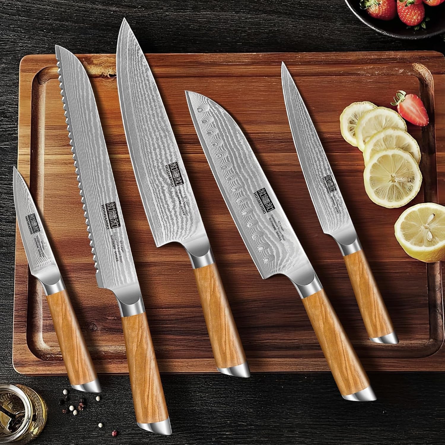 damascus-kitchen-knife-set-5pcs-sharp-chef-knives-ergonomic-grip-professional-cooking-knife-set-japanese-super-steel-15-edge-62-hrc-ergonomic-olive-wood-handle-housewarming-gift