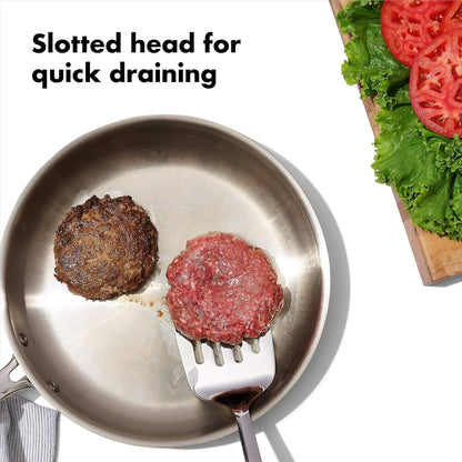 OXO Good Grips Stainless Steel Turner, Cooking Spatula, Heat Resistant | Flexible Head for Fish, Stainless Steel Spatula, Comfortable Grip, Kitchen Turner for Grilling5