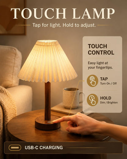 Touch Dimmable Bedside Light, Portable Rechargeable Table Lamp2