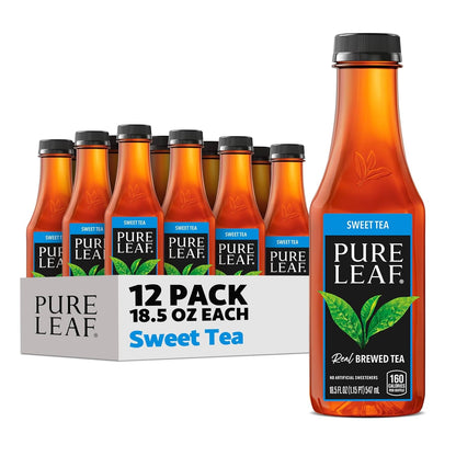 Pure Leaf Iced Tea, Sweet Tea, Real Brewed Tea, 18.5 Fl Oz Bottles (Pack of 12)1
