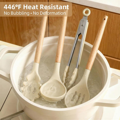 33PCS Silicone Cooking Utensils Set with Holder, Food Grade4