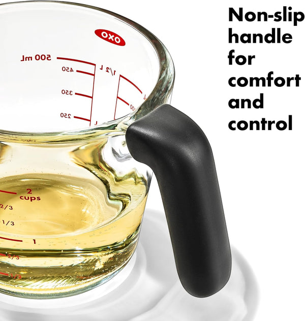 OXO Good Grips Glass Measuring Cup Set, 2 Cup & 4 Cup with Non-Slip Handle3