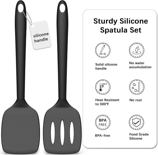 2 Pack Silicone Spatula Set,High Heat Resistant, Bpa-Free2