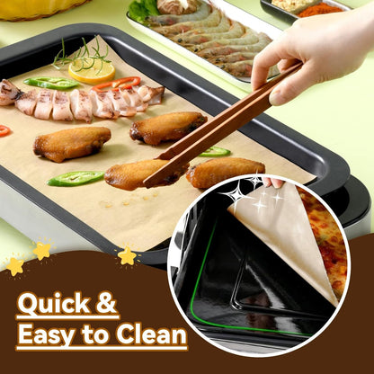 120PCS Air Fryer Liners Disposable for Breville Smart Oven BOV900BSS | Non-Stick, Food Grade Parchment Paper for Air Fryer, Airfryer Sheets Liners Baking Sheet for Breville BOV900BSS Oven Basket5