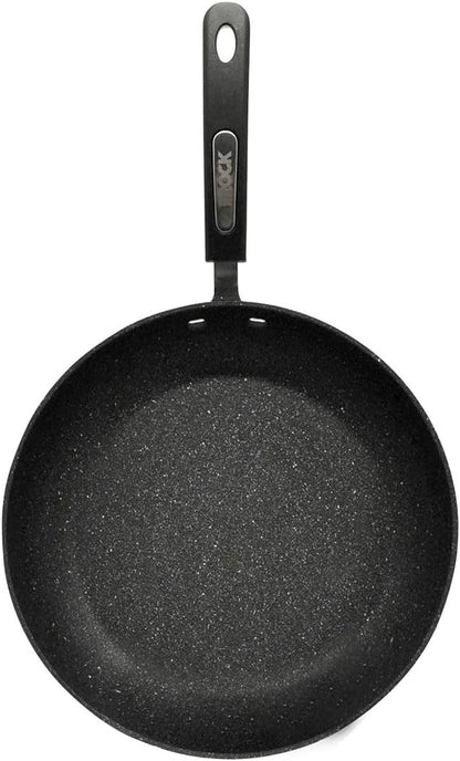 the Rock Terra 8" (20Cm) Ceramic Fry Pan, Pfas-Free, Black Marble | Pfas-Free Ceramic. Rock.Tec Durability. Even Heating. Easy to Clean. Ideal for Frying, Searing and Everyday Cooking.9