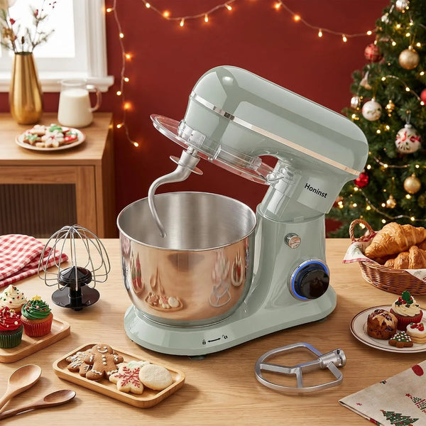 4QT Electric Stand Mixer, 10-Speed Tilt-Head Compact Kitchen Mixer | Multiple Stylish Colors | Food Mixer with Dough Hook & Beater & Whisk | for Cake & Bread | Dishwasher-Safe | Green7