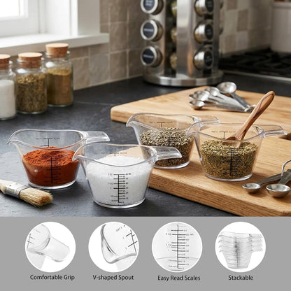 Small Plastic Liquid Measuring Cup for Kitchen and DIY with Tsp/Tbsp/Oz/Ml3