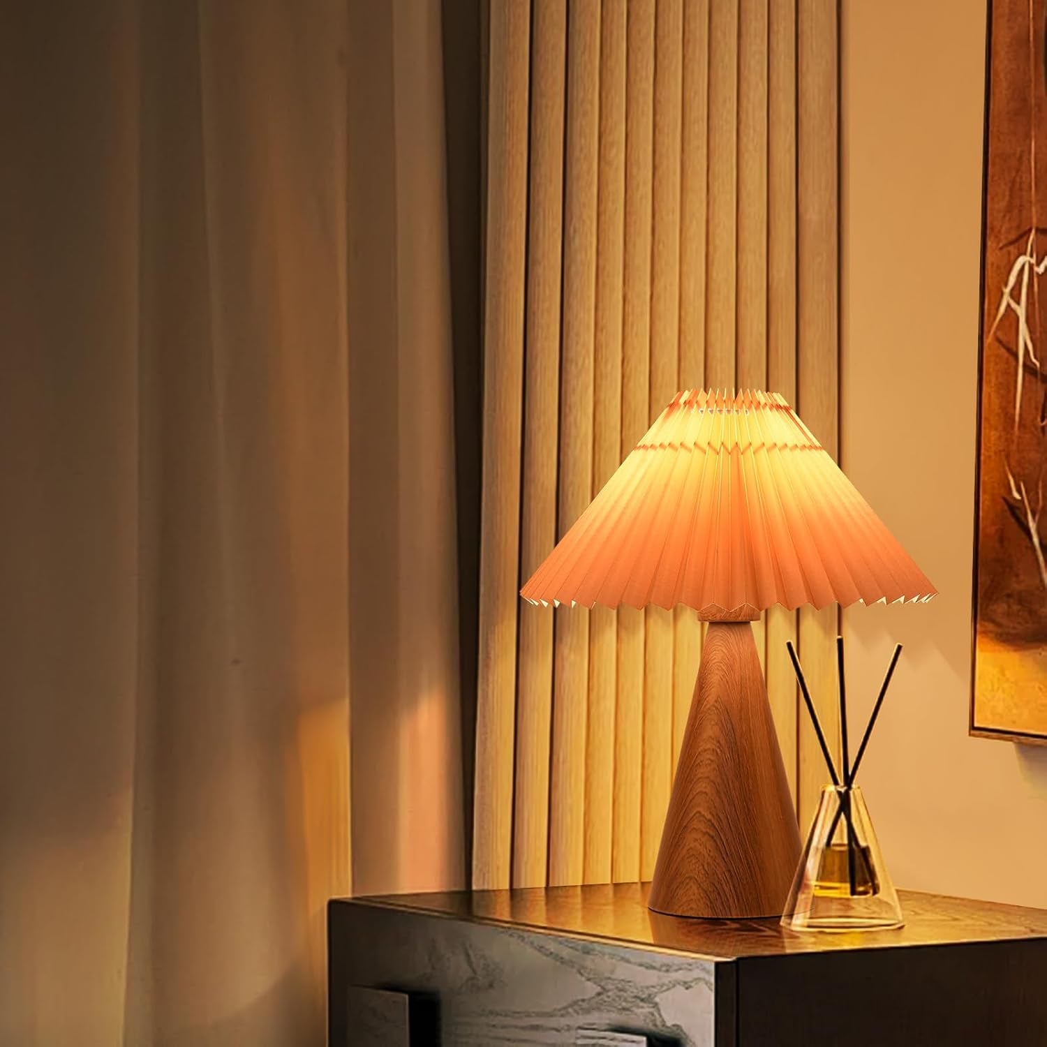 wood-small-table-lamp-mini-cute-table-lamp-pleated-table-lamp-wooden-grain-bedroom-lamps-for-nightstand-small-scalloped-lamp-shade-table-lamps-for-small-spaces-for-bedroom-living-room