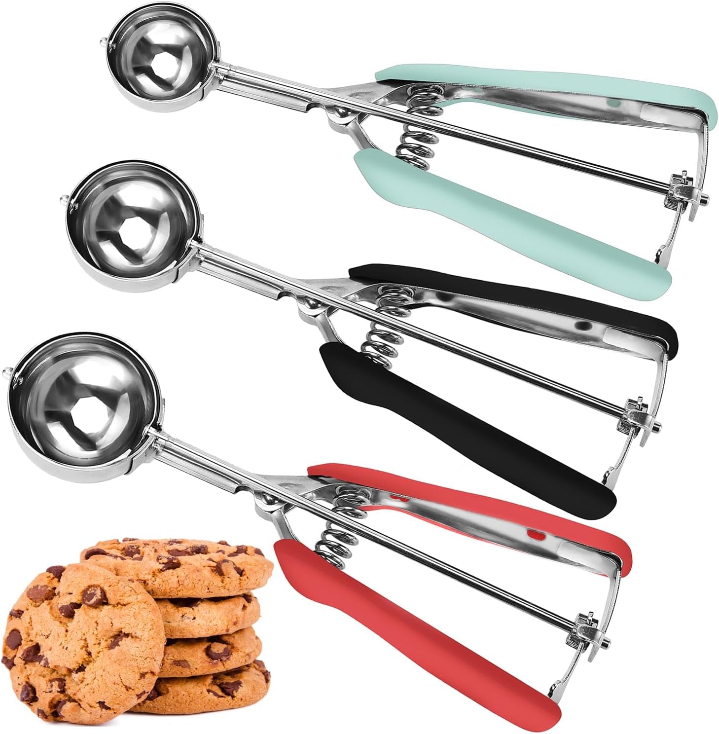 cookie-scoop-set-cookie-scoops-for-baking-set-of-3-cookie-dough-scoop-1-tablespoon-2-tablespoon-3-tablespoon-red-black-mint-handle-for-cookie-cupcake-muffin-ice-cream-truffles