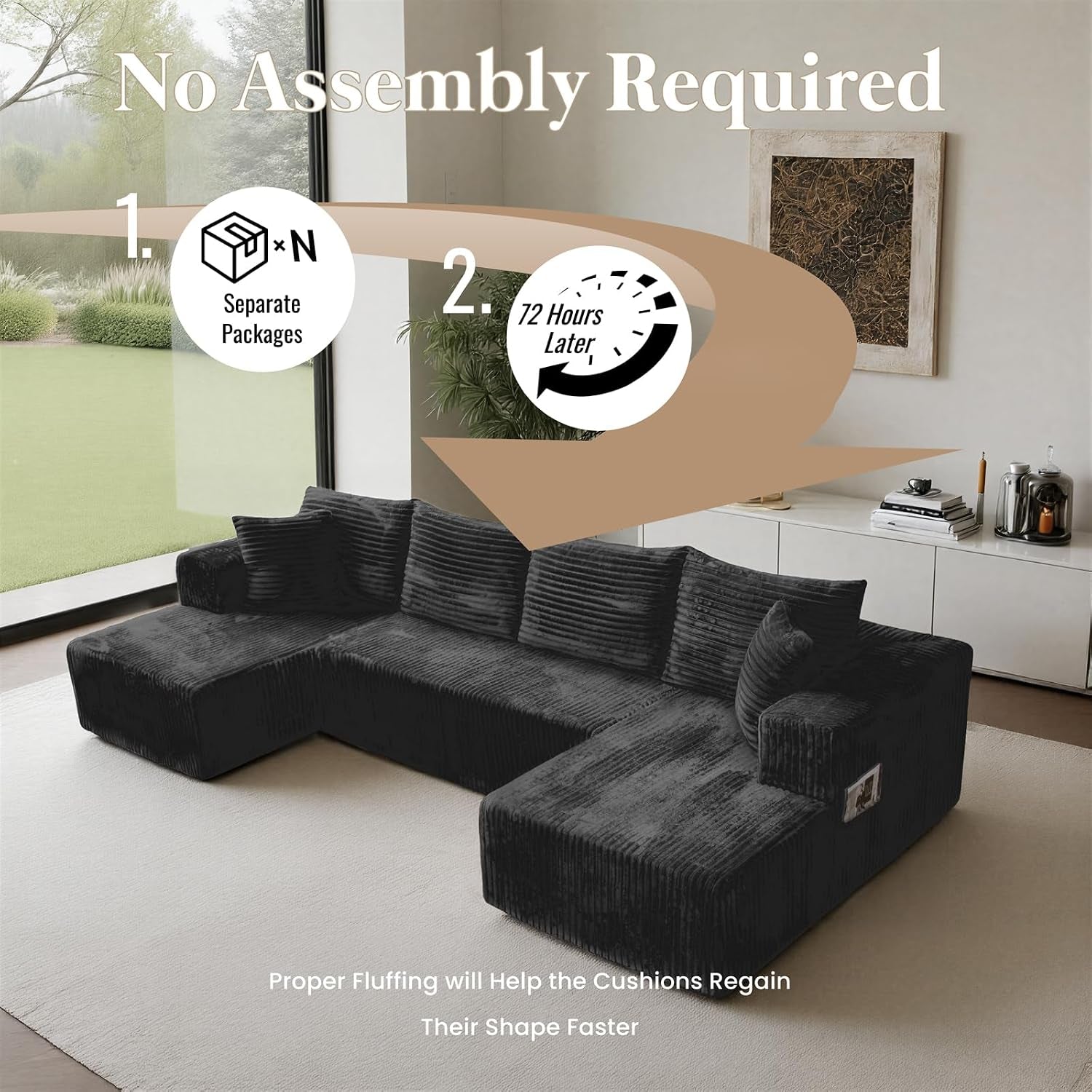 130-u-shaped-sectional-couches-for-living-room-modular-boneless-cloud-sofa-with-2-chaise-lounges-4-in-1-flexible-combination-layered-foam-cushion-deep-seat-corner-couch-no-assembly-black