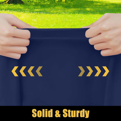 Rectangle Picnic Table Cloth, Waterproof Elastic Fitted Tablecloths for 6 Foot Tables, Washable Polyester Table Cover for Camping, Indoor and Outdoor (Navy, 30"X72")3