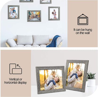 8X10 Picture Frame Set of 6,Rustic Grey Farmhouse Gallery Wall Frame3