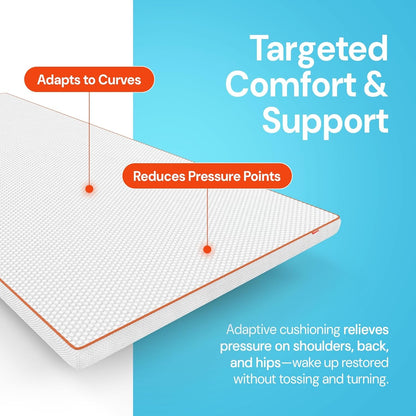 the Essentials Mattress Topper, Queen, 2-Inch with Octacell Technology, Plush Comfort, Breathable, Cooling Foam Mattress5