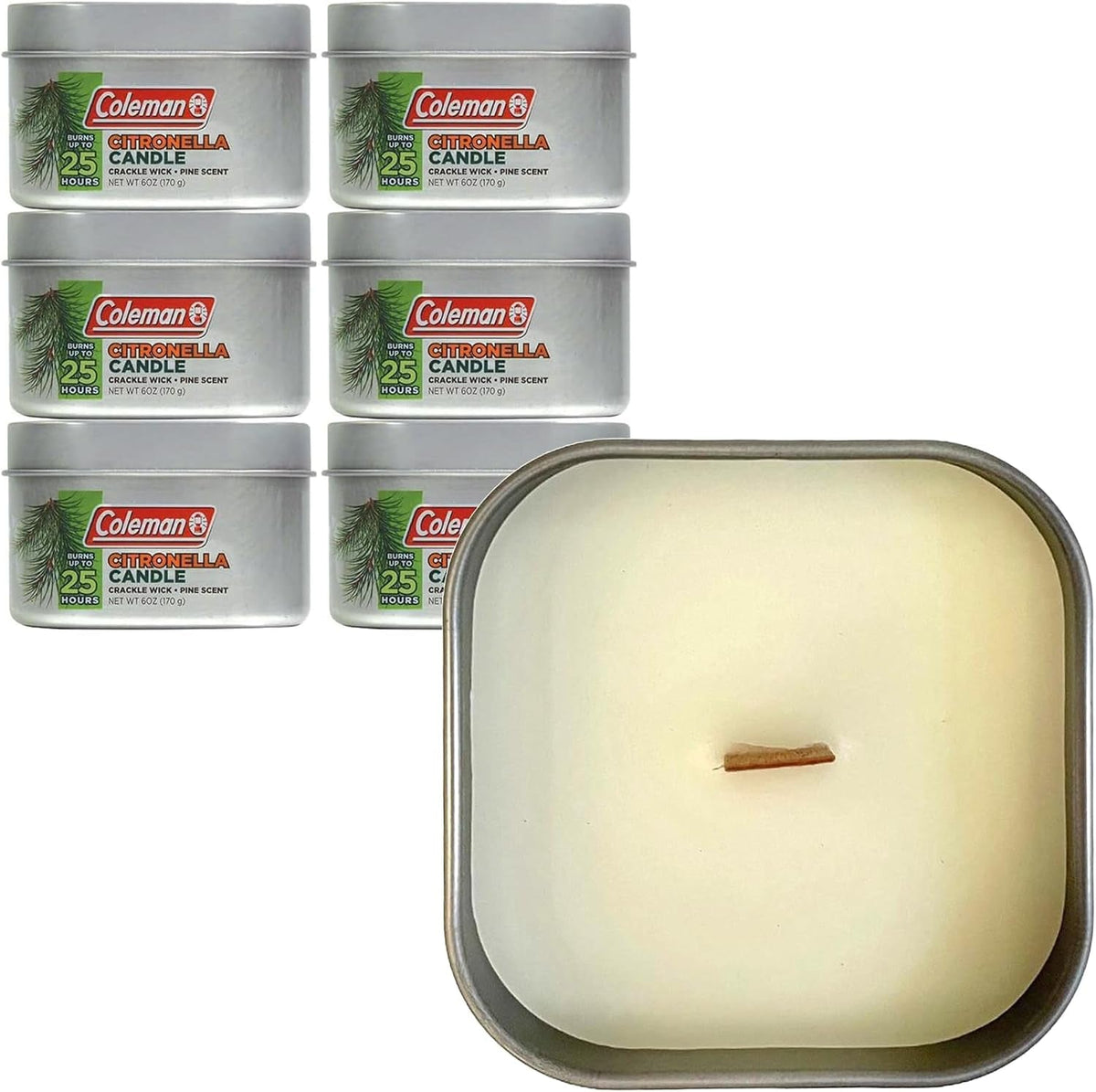 coleman-scented-outdoor-citronella-candle-with-wooden-crackle-wick-pine-scent-6-oz-pack-of-6
