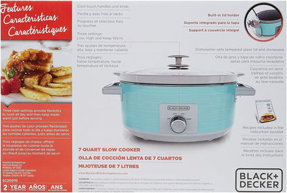 BLACK+DECKER 7-Quart Slow Cooker, Teal4