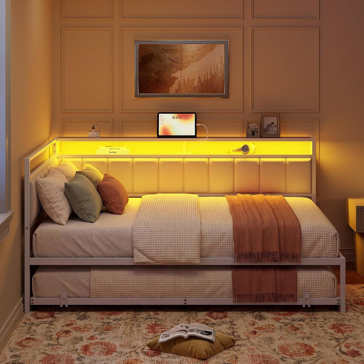 full-daybed-with-trundle-charging-station-led-white