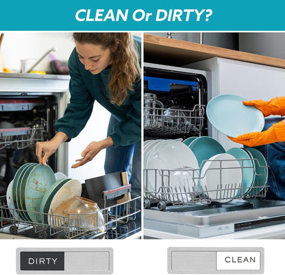 Clean Dirty Magnet for Dishwasher, Dishwasher Clean Dirty Sign | Dishwasher Magnet Clean Dirty Sign, Strong Magnet Non-Scratch Clean Dirty Magnet for Dishwasher, Easy to Read & Slide2