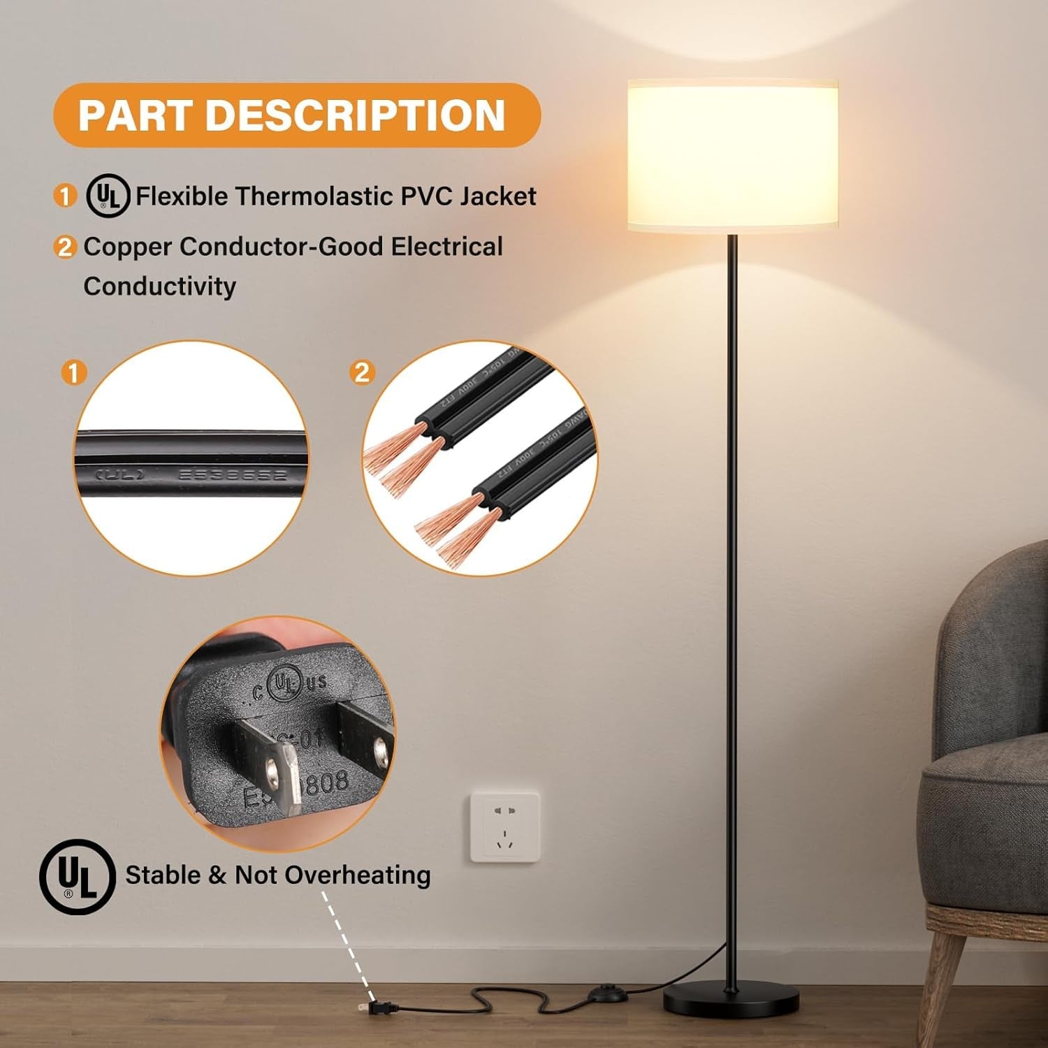 modern-floor-lamp-simple-design-with-white-shade-foot-pedal-switch-60-black-floor-lampwithout-bulb-tall-lamps-for-living-room-bedroom-office-dining-room-kitchen