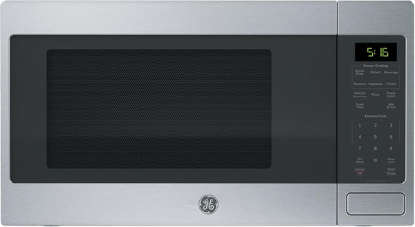 GE Countertop Microwave Oven, 1150 Watt, 1.6 Cu. Ft., Stainless Steel | 8 Convenience Cook Settings, One-Touch Controls, Child Lock Technology, Glass Turntable, for Kitchen, Dorm, Office, Apartment1