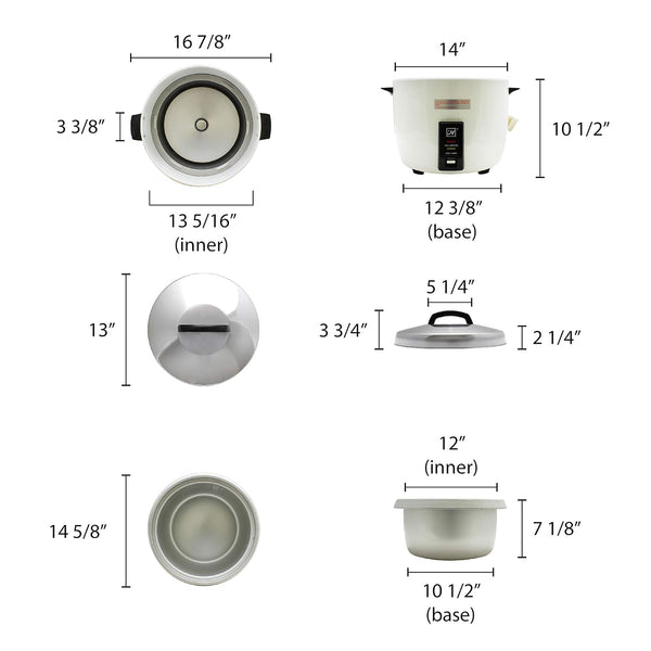 SEJ50000 30-Cup (Uncooked) 60-Cup (Cooked) Rice Cooker/Warmer, White2