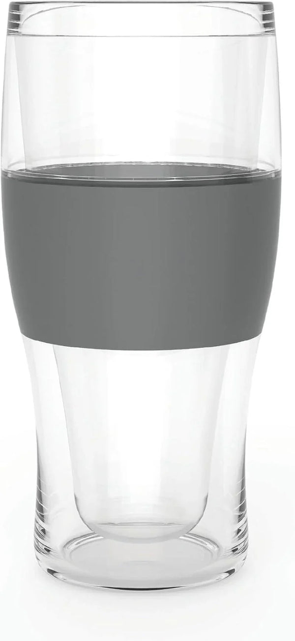 Freeze Beer Glasses, Freezable Beer Gifts for Men, Double Wall Insulated Pint Set, Tumbler for Cold Drinks, 16, Set of 2, Gray14