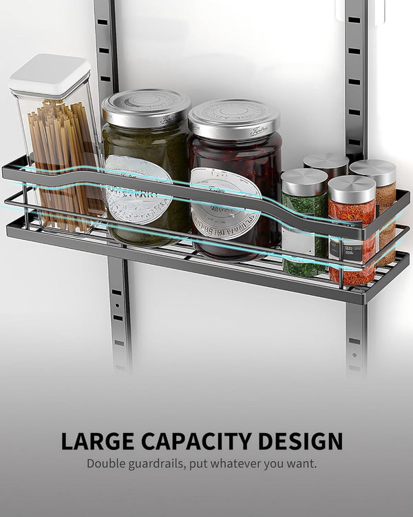 White 9-Tier over the Door Pantry Organizer, Pantry Organization and Storage, Metal Hanging Spice Rack Shelves Door, Home & Kitchen Essentials, Laundry Room Bathroom Organization5