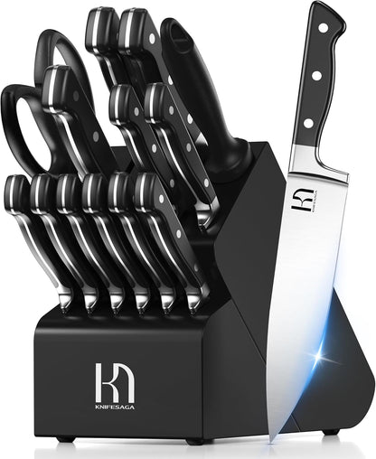 Japanese Knife Set with Sharpener, Premuim, Razor Sharp, 15 Pcs1