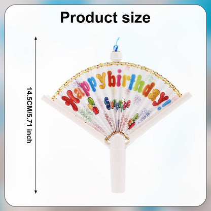 2Pcs Novelty Fan Birthday Candle, Pop-Up Surprise Clown Candles2