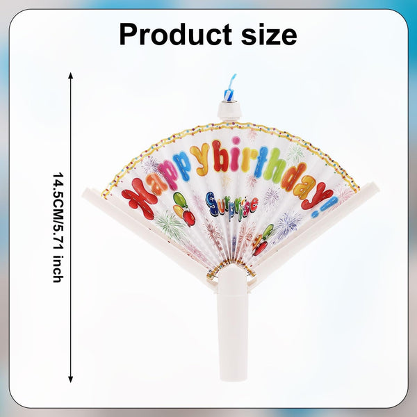 2Pcs Novelty Fan Birthday Candle, Pop-Up Surprise Clown Candles2