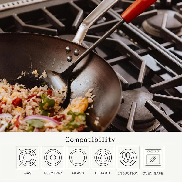 Made in Cookware - 13" Seasoned Carbon Steel Wok - Professional Cookware - Crafted in Sweden - Induction Compatible5