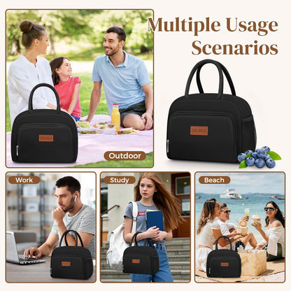 Lunch Bag Lunch Box for Women Men, Insulated Lunch Bags Water-Resistant Cute Cooler Lunch Tote Bag, Reusable Large Capacity for Work Travel Picnic7