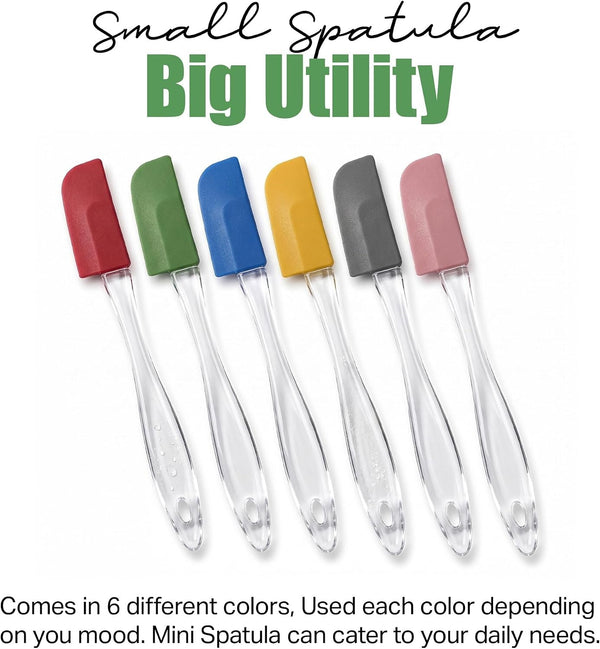 6-Piece Mini Spatula Set, Small Silicone Spatulas for Baking6